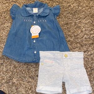 Gymboree Blue Denim Top Outfit!